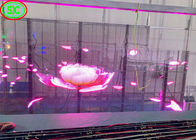P3.91 - 7,81 dimensão interna transparente do armário da exposição de diodo emissor de luz 1000*500*70mm da cor completa