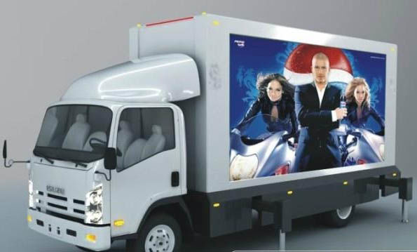 Exposição de diodo emissor de luz móvel do caminhão Digitas do quadro de avisos exterior de P6 para anunciar