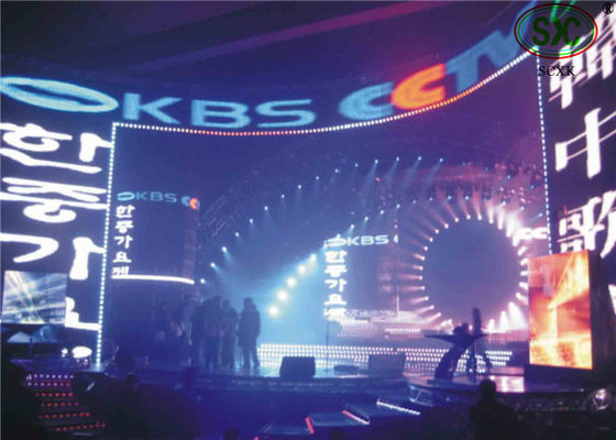 Bom preço HD Full Color P4 Curved Large Led Video Wall Indoor Led Display Locação de telas on-line