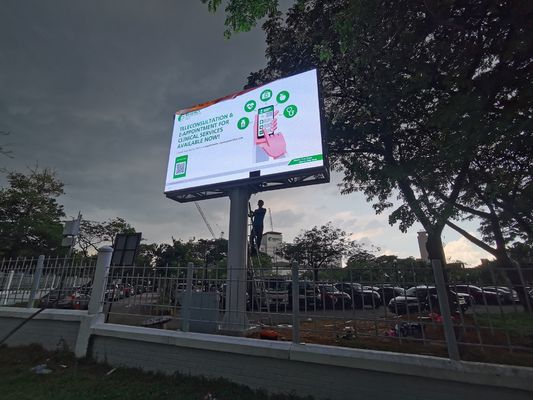 Display LED colorido externo p10 com brilho 7000 e ampla distância de visualização, design de outdoor