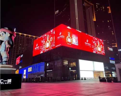 Display LED colorido externo p10 com brilho 7000 e ampla distância de visualização, design de outdoor