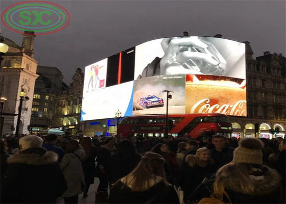 Ângulo ajustável outdoor gigante LED outdoor customizar painel LED no centro da cidade