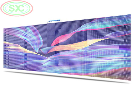 Parede de vídeo LED transparente P3.91 Indoor Led Mesh Curtain Signage Displays Led Screen