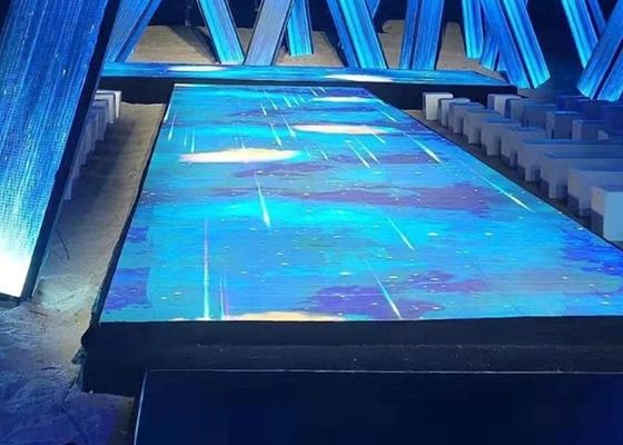 China SMD3535 Sound Active Dj Led Disco Dance Floor Painéis de Feixe Branco Quente