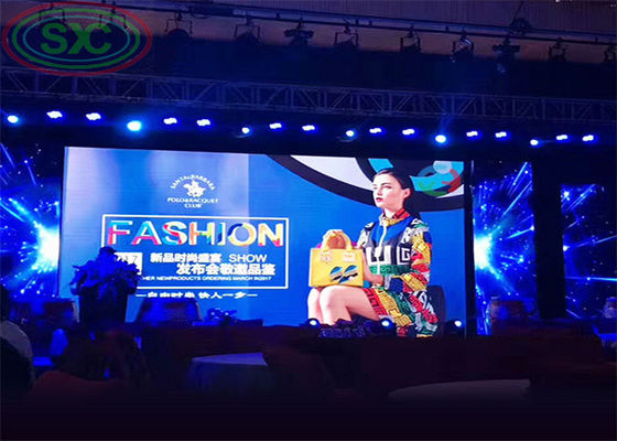 Ecrãs LED de palco P3.91 de alta definição para interior com tamanho de painel padrão 500*500mm ou 500*1000mm