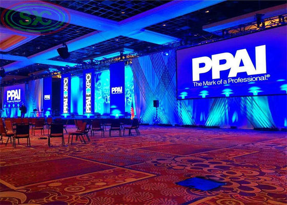 Ecrãs LED de palco P3.91 de alta definição para interior com tamanho de painel padrão 500*500mm ou 500*1000mm