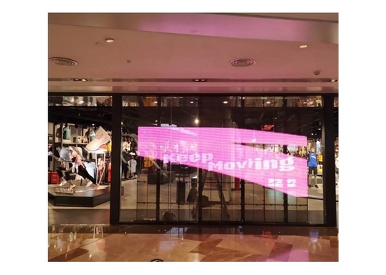Parede de vídeo LED transparente P3.91 Indoor Led Mesh Curtain Signage Displays Led Screen