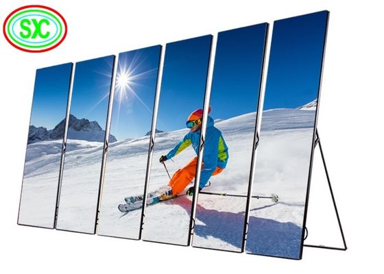 Tamanho de armário fino esperto da exposição 640mmx1920mm do cartaz do diodo emissor de luz P2 para shopping