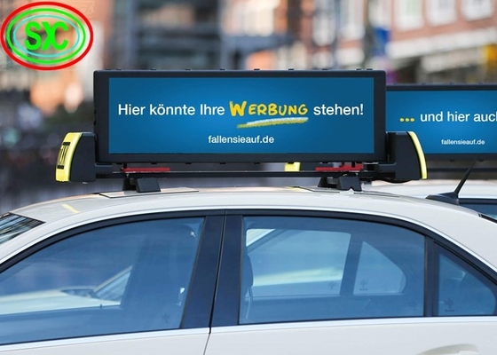 Display de sinalização LED de carro de 96*32 cm com tamanho de passo de 3 mm e resolução de tela de 320*106 pontos