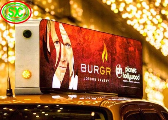 Display de sinalização de automóvel LED P5 exterior a cores inteiras, com video display de LED com gabinete de alumínio