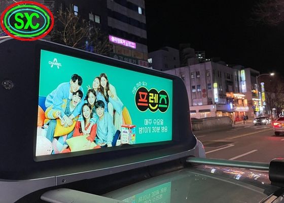 Exterior Full Colour Double Side Taxi P5 Publicidade LED Display Carro Sinais de telhado à prova d'água