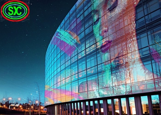 P3.91-7.82 Ecrã de visualização LED transparente Publicidade interior Garantia de 3 a 5 anos