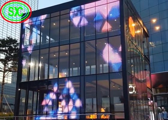 Tela de exposição transparente da parede da microplaqueta P12.5mm de Epistar com 5 anos de garantia