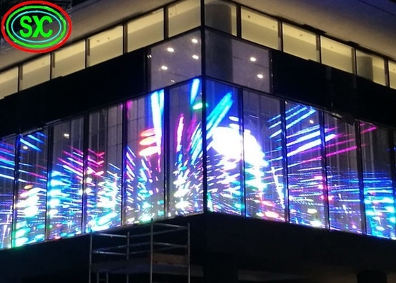 Tela transparente curvada flexível interna do diodo emissor de luz da cortina P10.42, tela de OLED