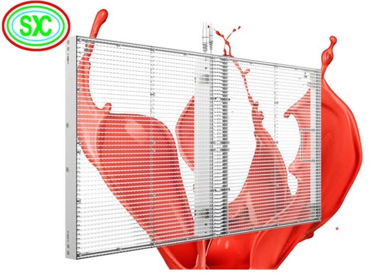 Aluguer Ultra HD Economia de energia Transparente LED Screen Transparente LED Cabine de ferro IP65 P10