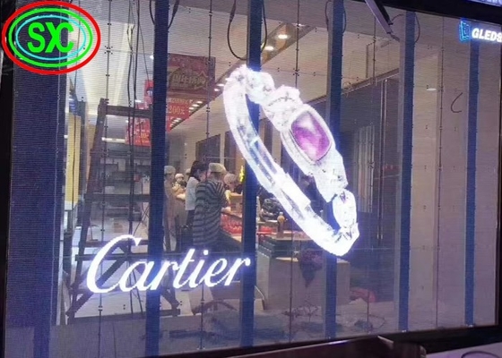 Aluguer Ultra HD Economia de energia Transparente LED Screen Transparente LED Cabine de ferro IP65 P10