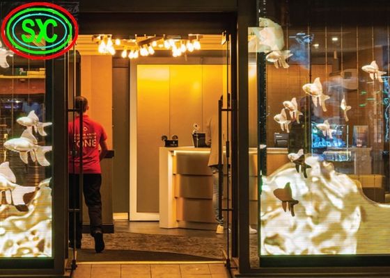 Bom preço G3.91-7.82 Ecrã LED transparente impermeável IP43 e gabinete leve para fácil instalação on-line