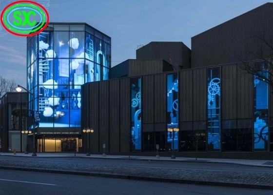HD Indoor Outdoor p3.91-7.82 Full Color Waterproof High Brightness Mesh Transparente Ecrãs LED