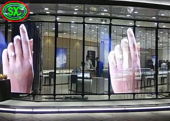 G3.91-7.82 Parede de vídeo transparente de cor ultrafina SMD2525 IP54 Longa vida útil