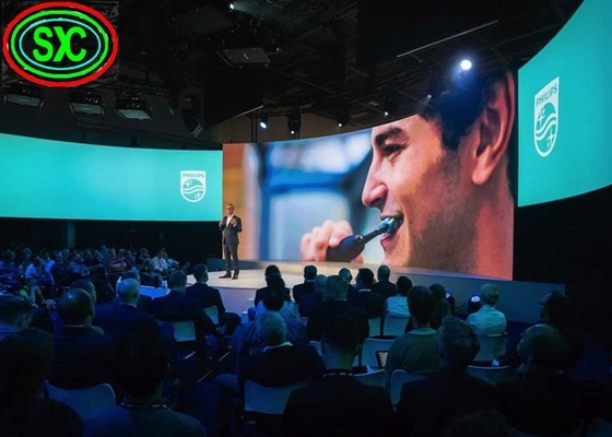 Módulo macio da exposição de diodo emissor de luz do vídeo da curva flexível interna com serviço da parte dianteira do ímã