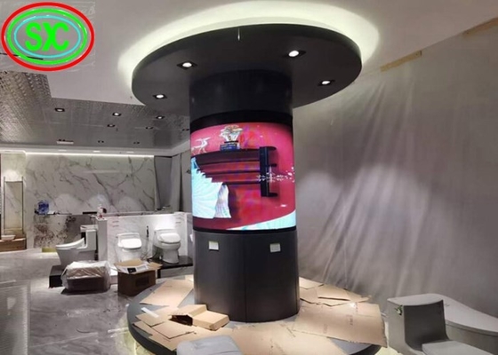 P4 interno fixou o anúncio de telas cilíndricas curvadas telas da exposição de diodo emissor de luz do diodo emissor de luz