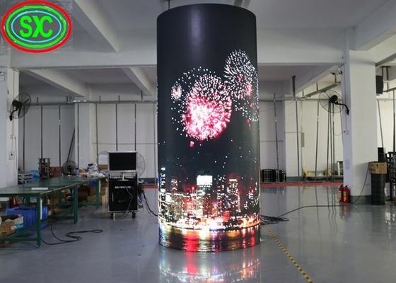 Exposição de diodo emissor de luz interna flexível da cor P6 completa, tela comercial personalizada das propagandas do tamanho