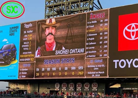 Display de Estádio LED SMD P10 IP65 à Prova d'Água 5000cd/m2 de Brilho