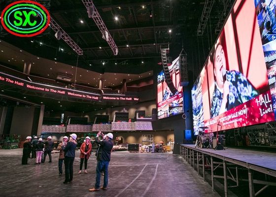 Ângulo de visão largo completo interno da exposição de diodo emissor de luz P3.91 da cor da propaganda fina super para alamedas