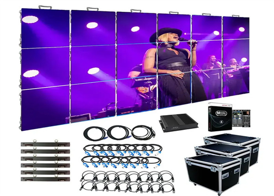 640*640mm p2,5 empilhamento sem costura palco painel de tela de aluguer led vídeo parede para concertos