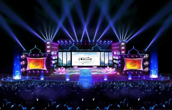 Aluguel de interiores Full Color LED Display P3.91 parede de vídeo cenário