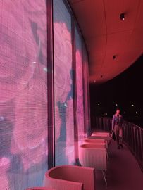 P2.5 tela de vidro transparente em cores, 3G WIFI parede de vídeo transparente