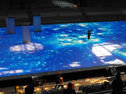 Piso de Dança LED Full Color P4.81mm 500x500mm IP65 à Prova D'água 3 Anos de Garantia