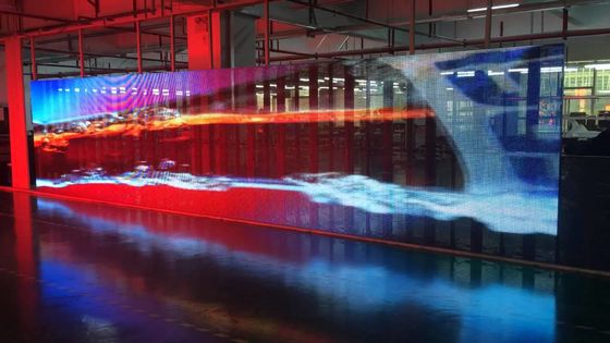 Bom preço P3.91-7.82 Ecrã de visualização LED transparente para interiores Ecrã de visualização LED de vidro SMD para aluguer Ecrã LED a cores completas on-line
