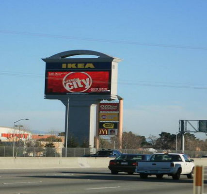 Painéis de LED externos P10 RGB Full Color SMD3535 de alta densidade 10000, com economia de energia