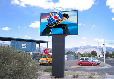 Anúncio de estrada do estádio Alto brilho exterior Full Color P10 LED Video Wall Panel com coluna