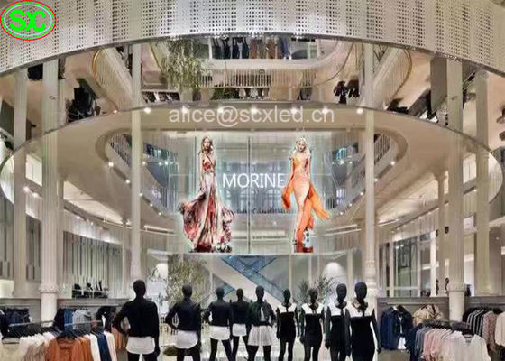 p6.25 tela conduzida flexível brandamente transparente, sistema da nova da tela da parede de vidro de SMD