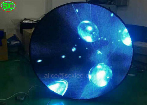 Telas de anúncio video afiadas redondas do diodo emissor de luz de P 4 internos com UL MBI5124 IC do CE