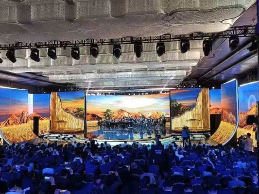 Alta qualidade P3.91 Indoor Led Screen Stage Event Rental Full Color Video Wall 7 Segmentos