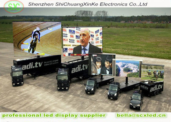 Tela LED móvel para caminhão externa P5, passo de pixel de 5 mm, IP65
