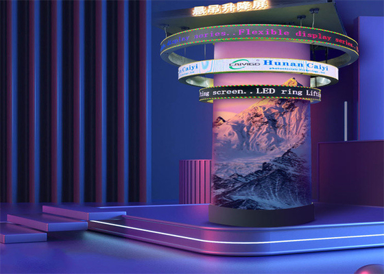 Flexível Soft P3 P4 P2.5 módulo dobrável SMD circular 2121 Soft Circle Video Wall