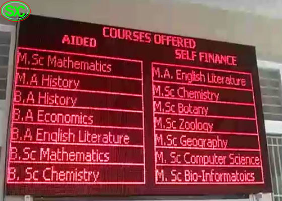 P10 Waterproof a única cor vermelha conduzida anunciando a tela de exposição, tela conduzida da tevê