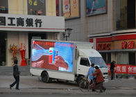 O caminhão móvel P8 IP65 exterior impermeável protege o cinema que anuncia a tela da parede do vídeo do diodo emissor de luz de Digitas