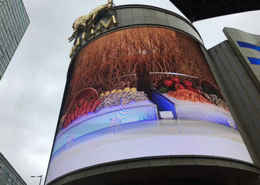 P6 Ecrã de publicidade LED a cores exteriores, 27777/m2, tamanho do módulo 192x192mm