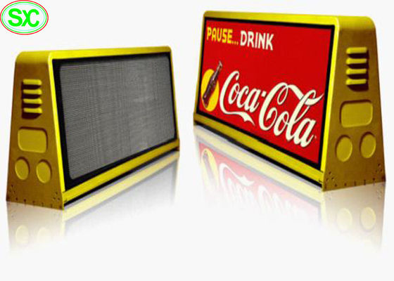 Sinal video 3G WIFI do diodo emissor de luz do telhado do táxi da exposição do sinal da parte superior video do diodo emissor de luz do carro P4