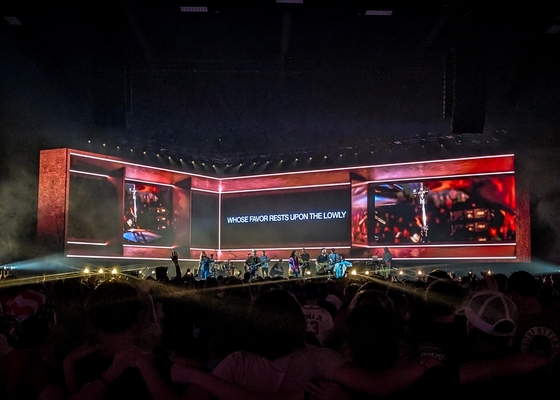 Large Die-Cast Aluminum/Rental Event Advertising P5 Stage LED Screen Video Panel, IP65 para exteriores