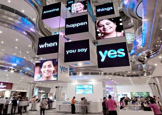 Publicidade Comercial Ecrã de aluguer LED Painel de exibição digital à prova d'água P6 Fácil instalação