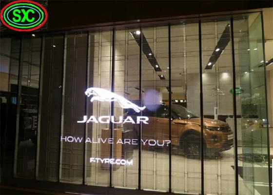 Parede de vídeo LED transparente transparente P3.91 Cortina de malha LED interior