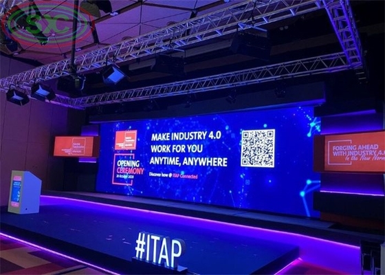 Free Flight Case 4mX3m Turnkey Complete System Stage Led Video Wall Backdrop Event LED Display Screen Com preço do fabricante