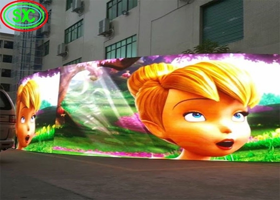 Tamanho personalizado Grupo de filme macio Publicidade LED flexível tela de cores completas 4mm Pixel Cabinet de aço curvo