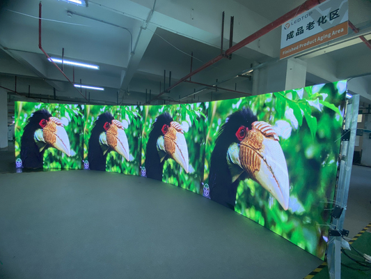 Canbest Série V 500x500mm Cob P1.2 P1.5 P1.9 P2.6 P2.9 Interior Ângulo Direito LED Display Screen 90 Graus Esquina LED Video Wall